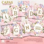 Pack Capas Alfabeto Floral e Miolos (Pandoca) - Imagem 2