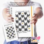 Caderno Pautado A5 + Bloquinho A6 – Corações Guardam Segredos - Imagem 5