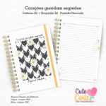 Caderno Pautado A5 + Bloquinho A6 – Corações Guardam Segredos - Imagem 3