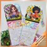 4 Modelos de marca páginas com calendário – Meninas 2026 (Iza) - Imagem 2