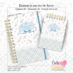 COMBO Ensinar é um Ato de Amor – Caderno A5 + Bloquinho A6 + Pack Papelaria Fofa - Imagem 5