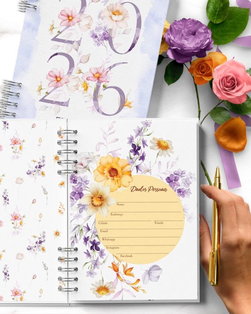 Agenda 2026 - 1DPP Floral Encanto (Bicho Papel) - Imagem 7