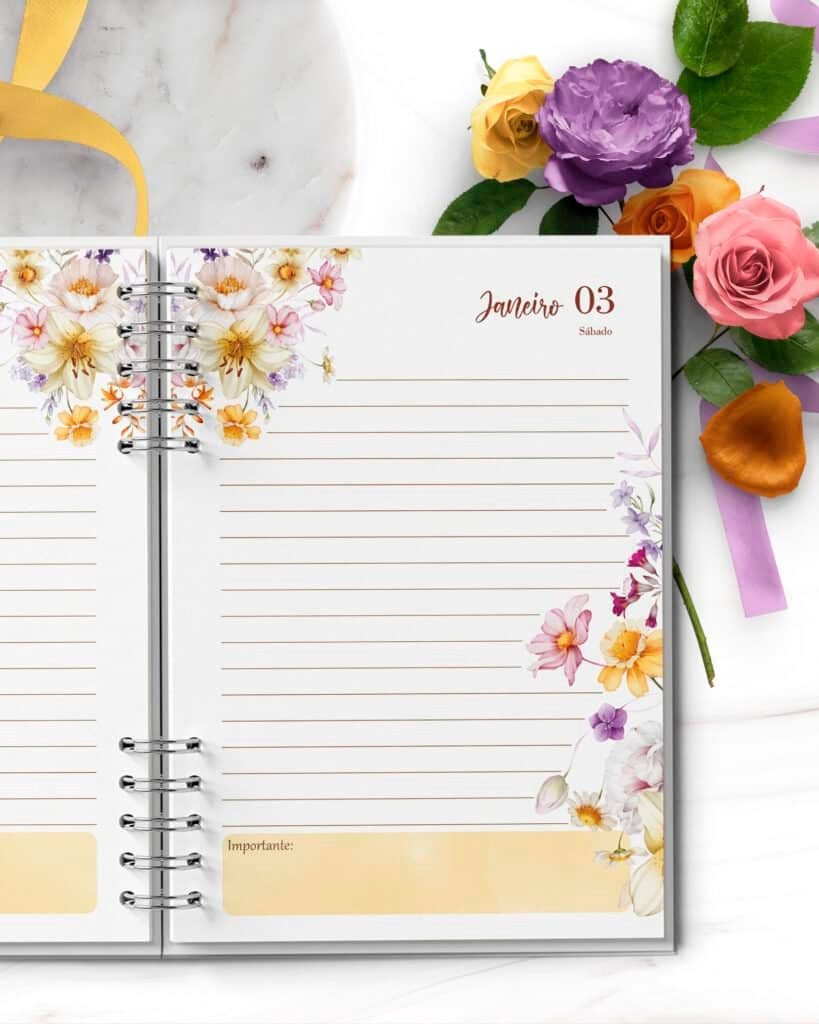 Agenda 2026 - 1DPP Floral Encanto (Bicho Papel) - Imagem 6