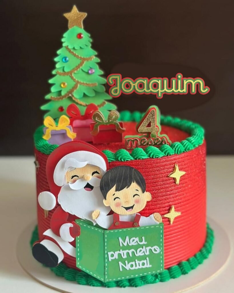 Meu primeiro natal Menino - Topo de Bolo