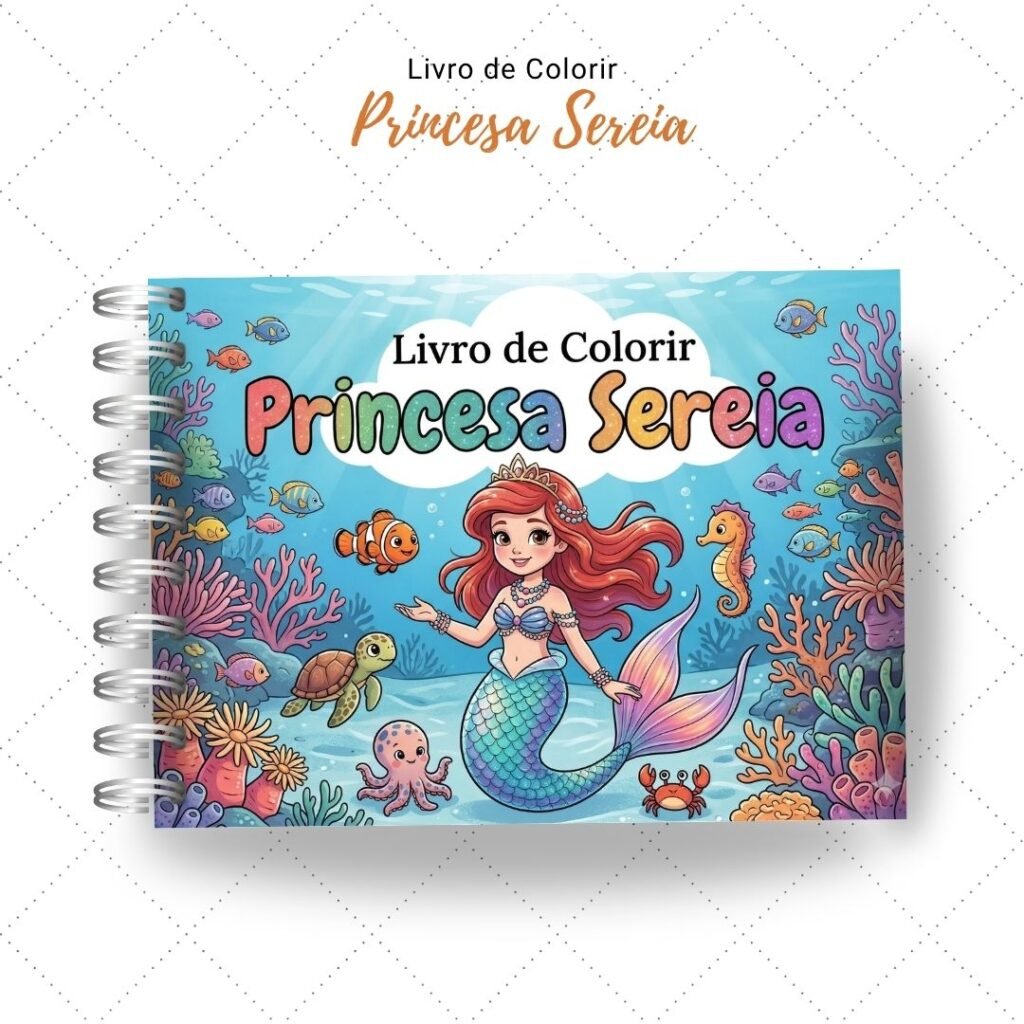 Princesa Sereia - Livro de Colorir - Imagem 9
