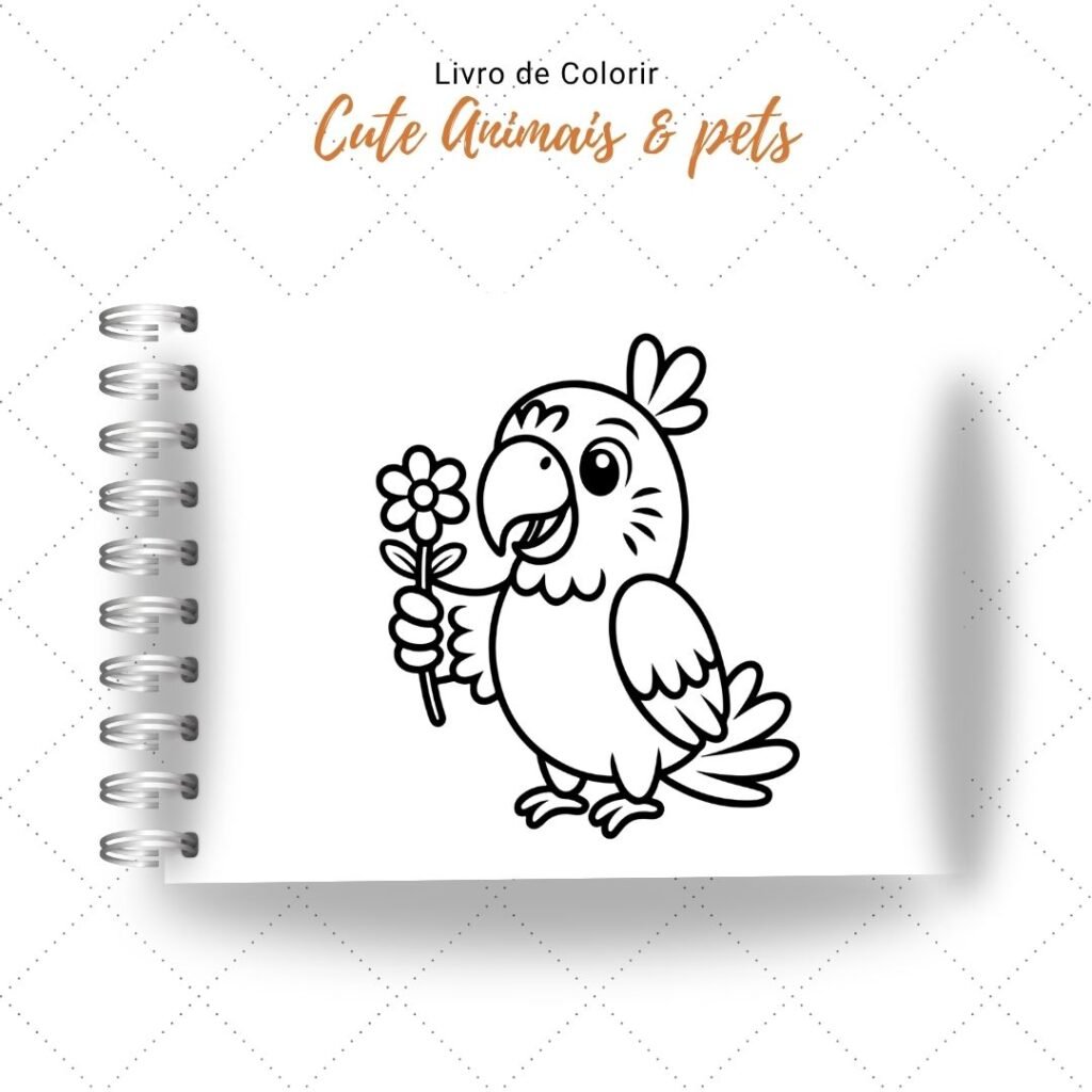 Cute Animais & Pets - Livro de Colorir - Imagem 2