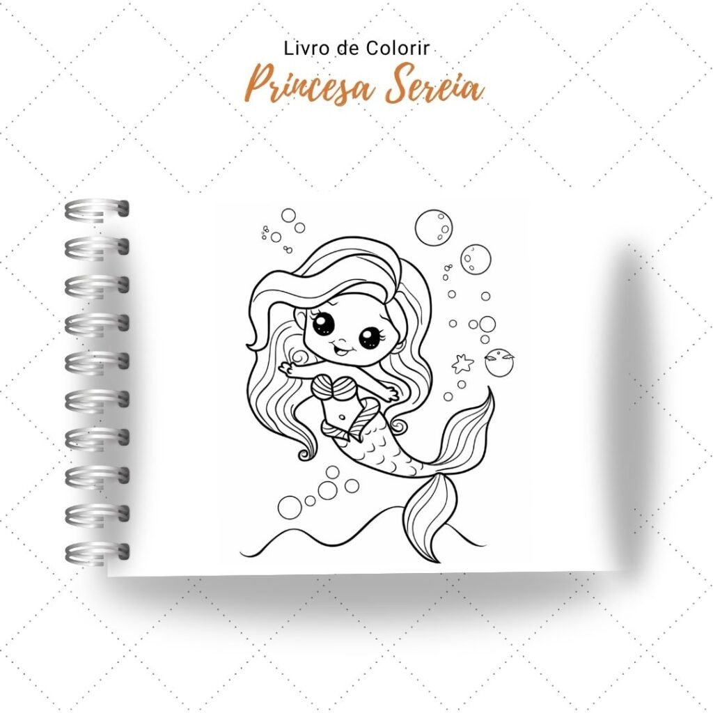 Princesa Sereia - Livro de Colorir - Imagem 3