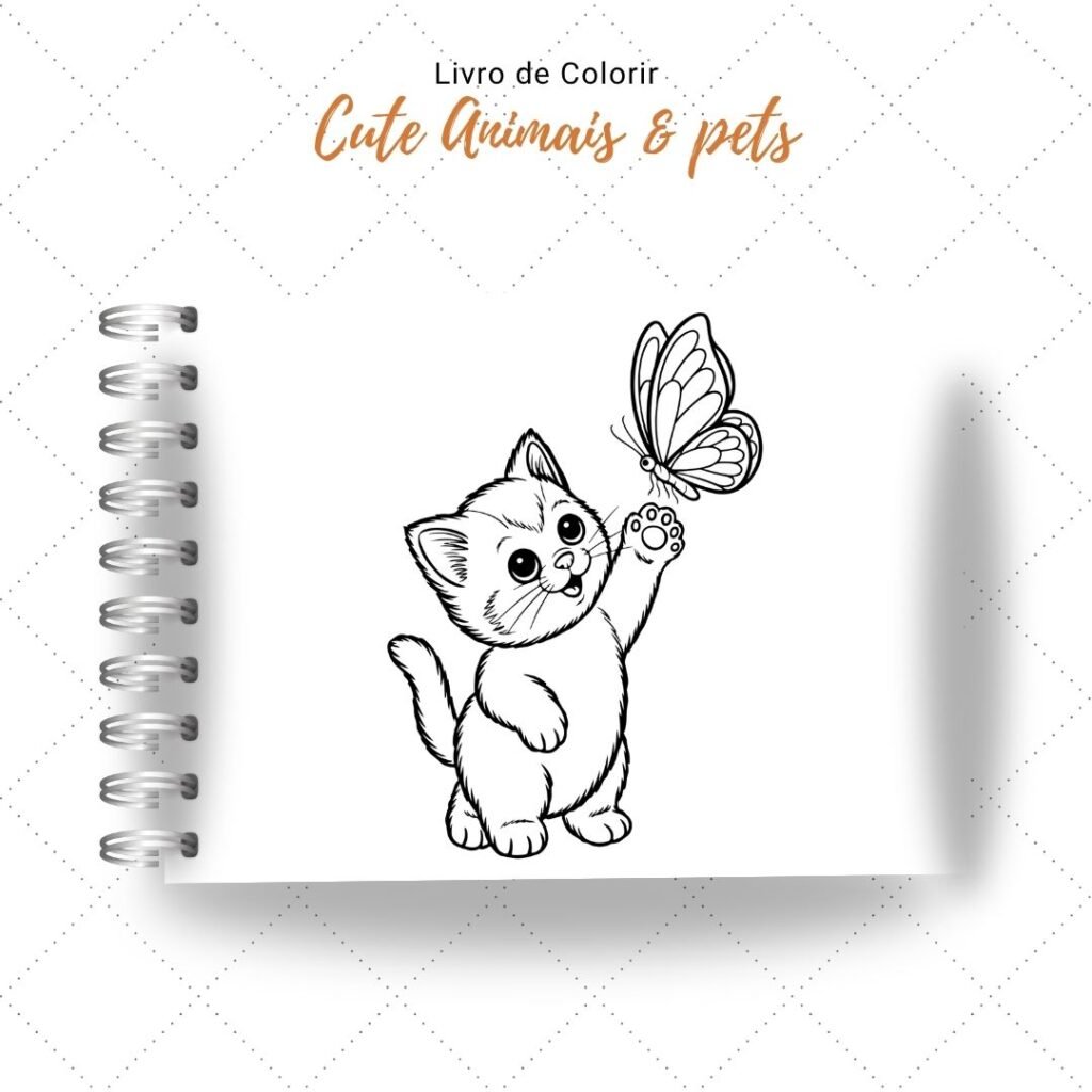 Cute Animais & Pets - Livro de Colorir - Imagem 4