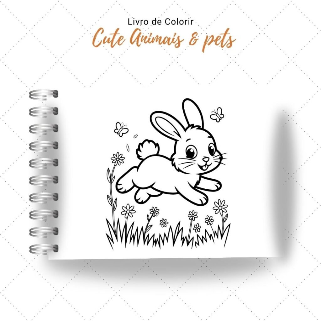 Cute Animais & Pets - Livro de Colorir - Imagem 5