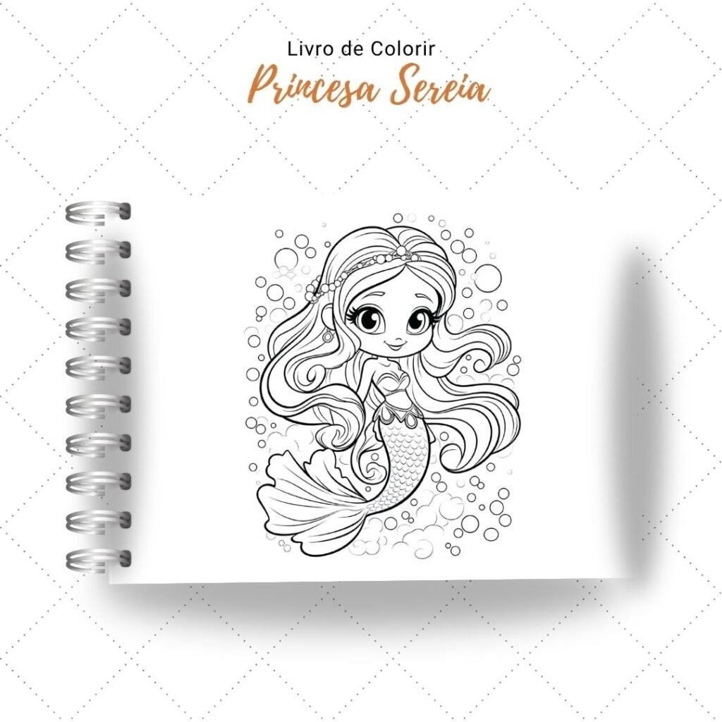 Princesa Sereia - Livro de Colorir - Imagem 5