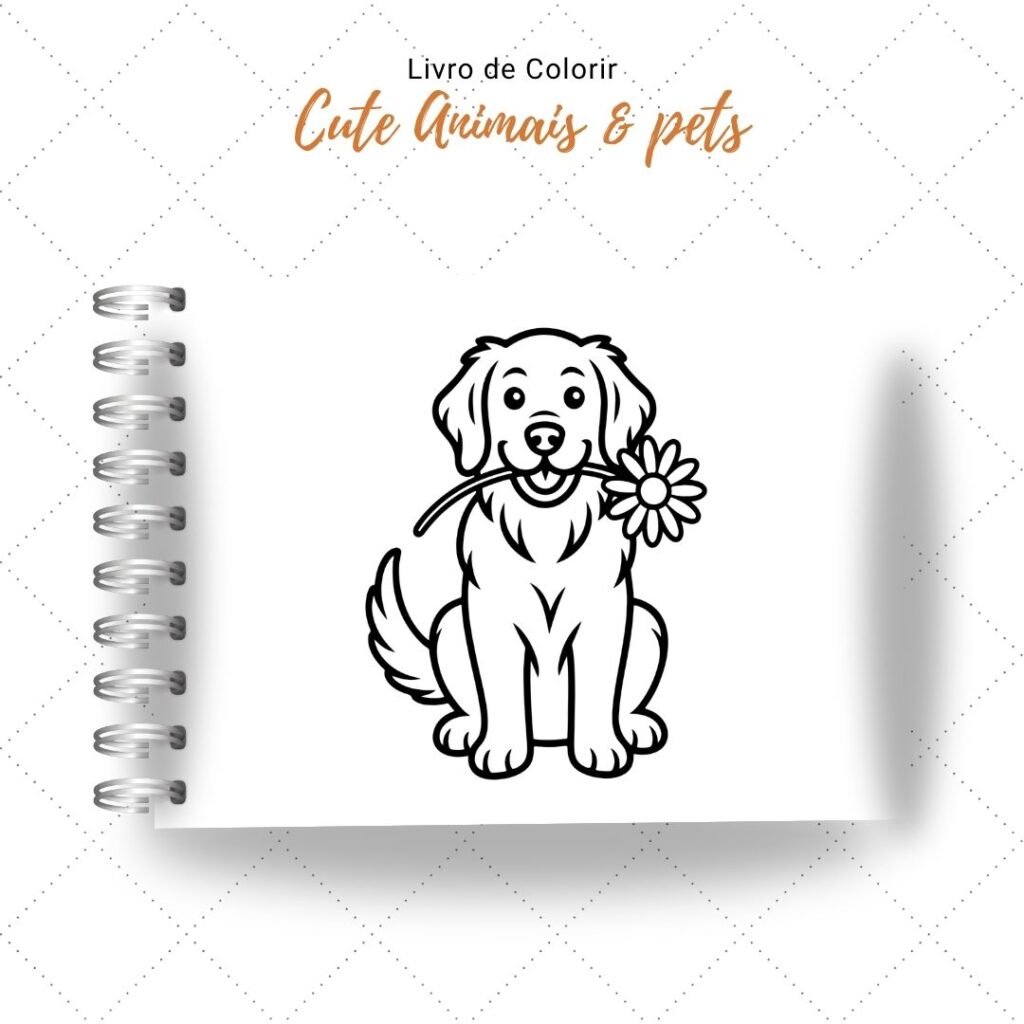 Cute Animais & Pets - Livro de Colorir - Imagem 6