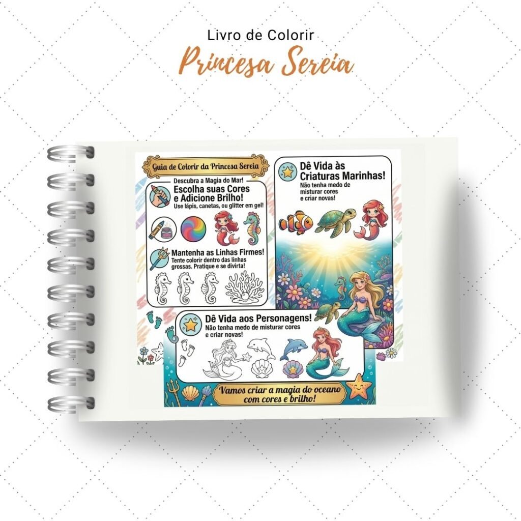 Princesa Sereia - Livro de Colorir - Imagem 8