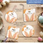Tag e Adesivo 6cm - Feliz Páscoa