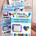 Cartão chiclete Dose de inclusão Autismo