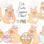 Cute Easter Capybara