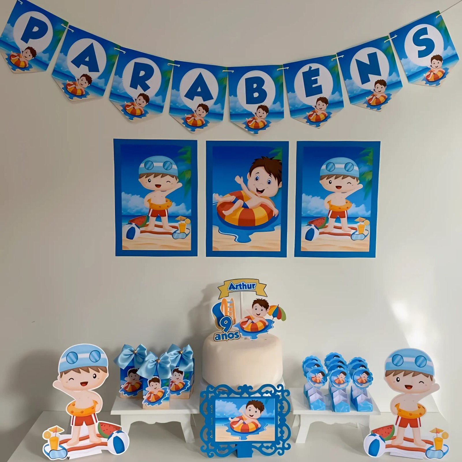 POOL PARTY Pool Party Menino - Kit Festa Pronta - Imagem 1