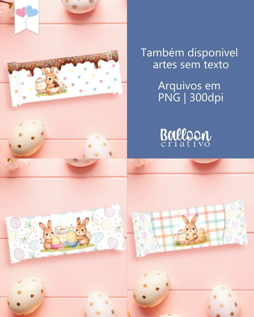 Artes para Embalagem Chocolates - Doce Páscoa - Imagem 2