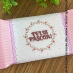 Arte adesivo kit kat - Páscoa Rosa