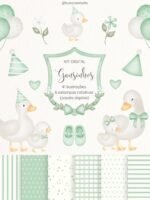 Gansinhos Rosa e Verde - Imagem 5