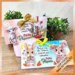 2 Caixinhas de Barra de Chocolate – Páscoa Coelhos e Cristã - Imagem 3