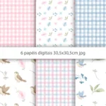 Flores Suaves - Rosa e Azul - Imagem 3