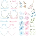 Flores Suaves - Rosa e Azul - Imagem 4