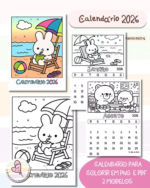 Calendário para Colorir 2026 - Imagem 2