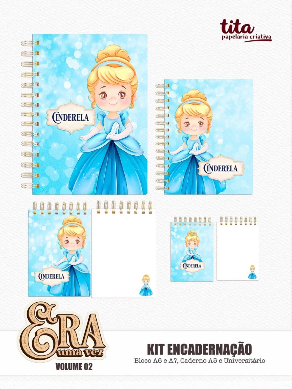 Era Uma Vez - Kit Encadernação - Volume 2 - Cinderela, Moana e Rapunzel (Tita) - Imagem 11