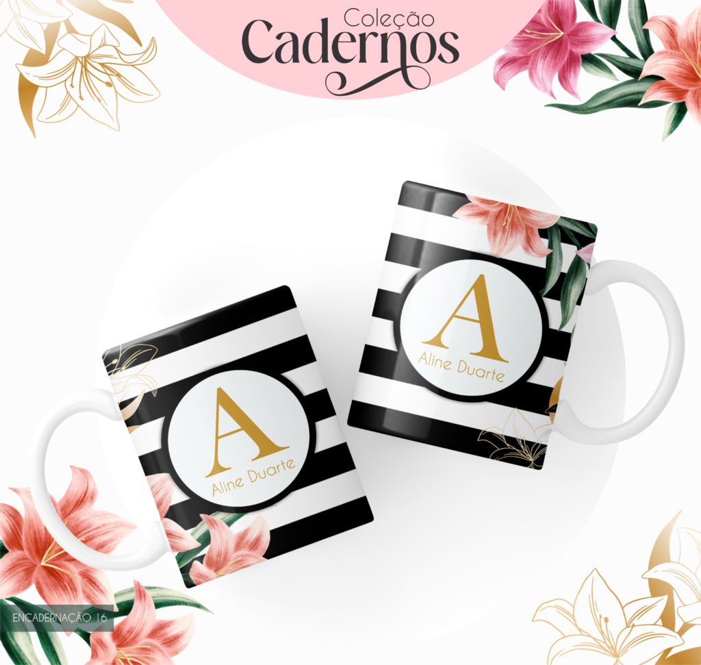 Caderno Flower Black (Lina Criativa) - Imagem 2