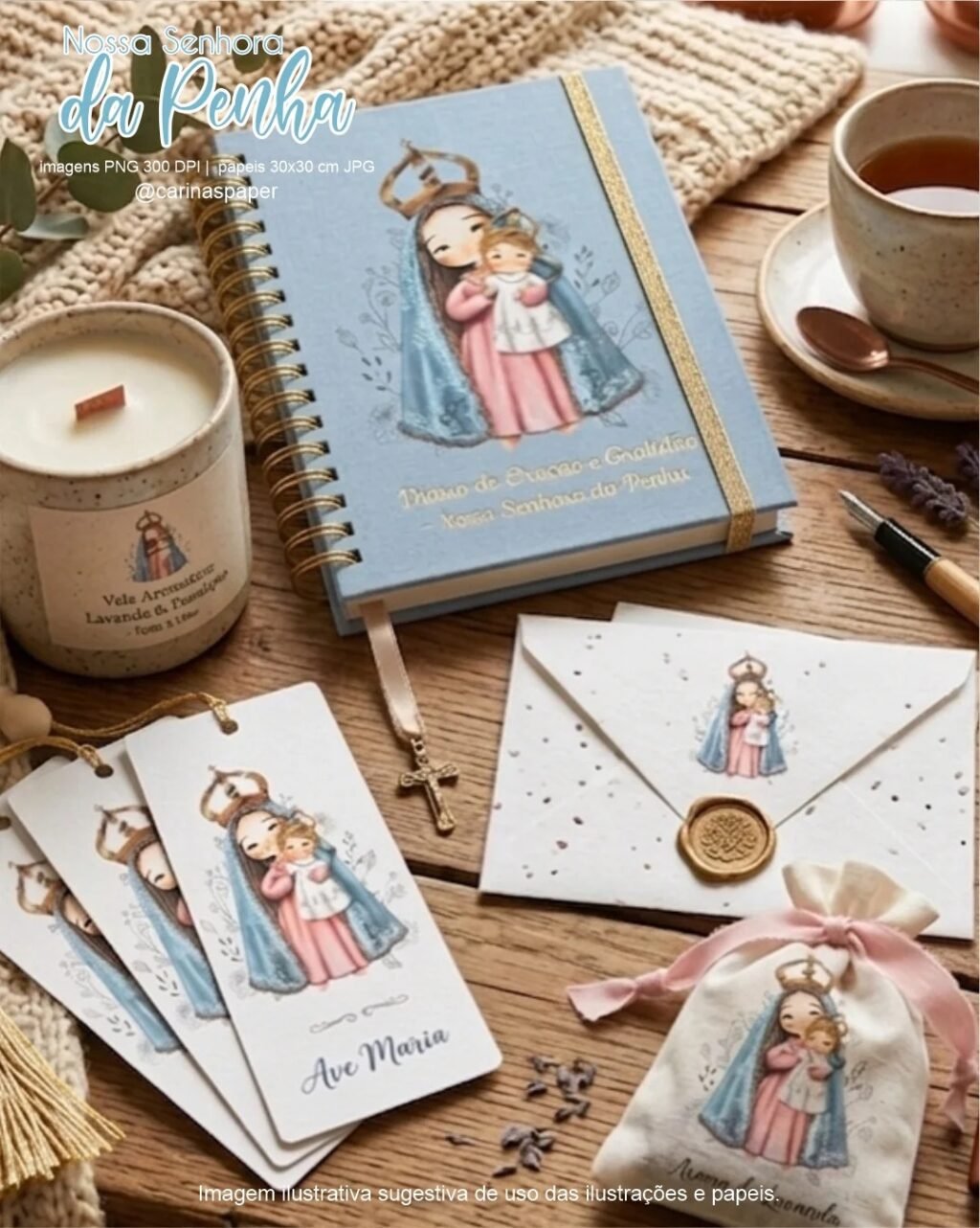kit Digital Ilustrações Nossa Senhora da Penha - Imagem 14