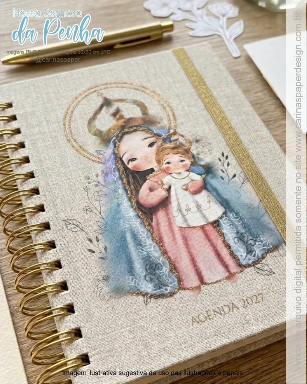 kit Digital Ilustrações Nossa Senhora da Penha - Imagem 9