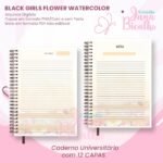 Caderno Universitário - Black Girls Flower Watercolor (Jana Bicalho) - Imagem 2