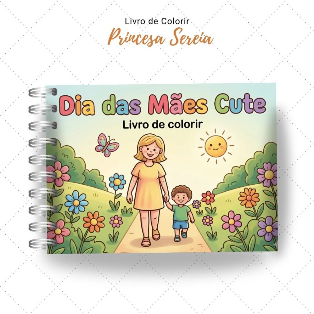Dia das Mães Cute - Livro de Colorir (Nick Design) - Imagem 2
