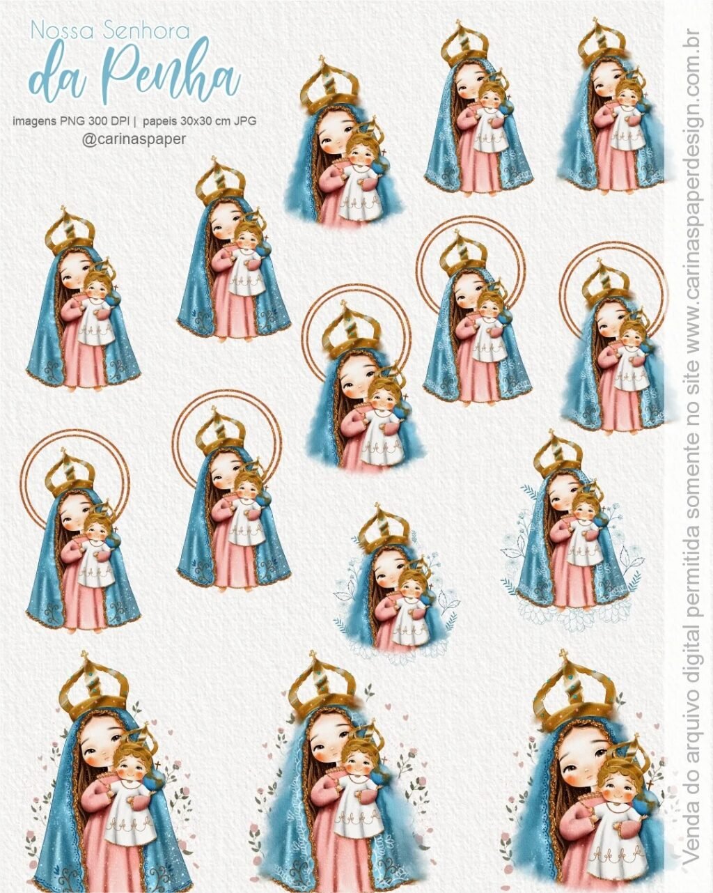 kit Digital Ilustrações Nossa Senhora da Penha - Imagem 12