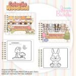 Livro A5 Para Colorir Horizontal Woodland (Jana Bicalho) - Imagem 3