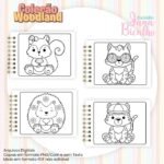 Livro A5 Para Colorir Horizontal Woodland (Jana Bicalho) - Imagem 4