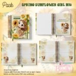 Caderno A5 + Bloquinho - Spring Sunflower Girl N10 (Jana Bicalho) - Imagem 2