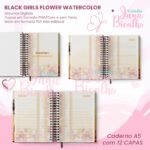 Caderno A5 - Black Girls Flower Watercolor (Jana Bicalho) - Imagem 3