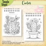 Caderno Colegial Para Colorir Cactos (Jana Bicalho) - Imagem 4