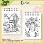 Caderno Colegial Para Colorir Cactos (Jana Bicalho) - Imagem 5