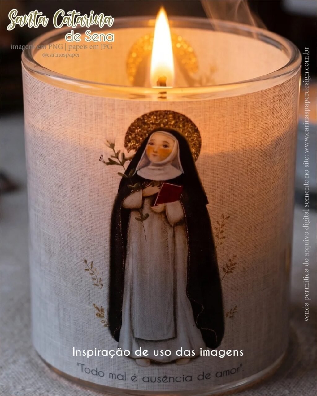 Ilustrações Santa Catarina de Sena - Kit Digital (Carinas Paper) - Imagem 7