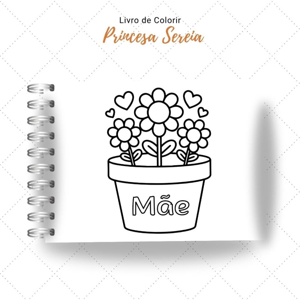 Dia das Mães Cute - Livro de Colorir (Nick Design) - Imagem 8