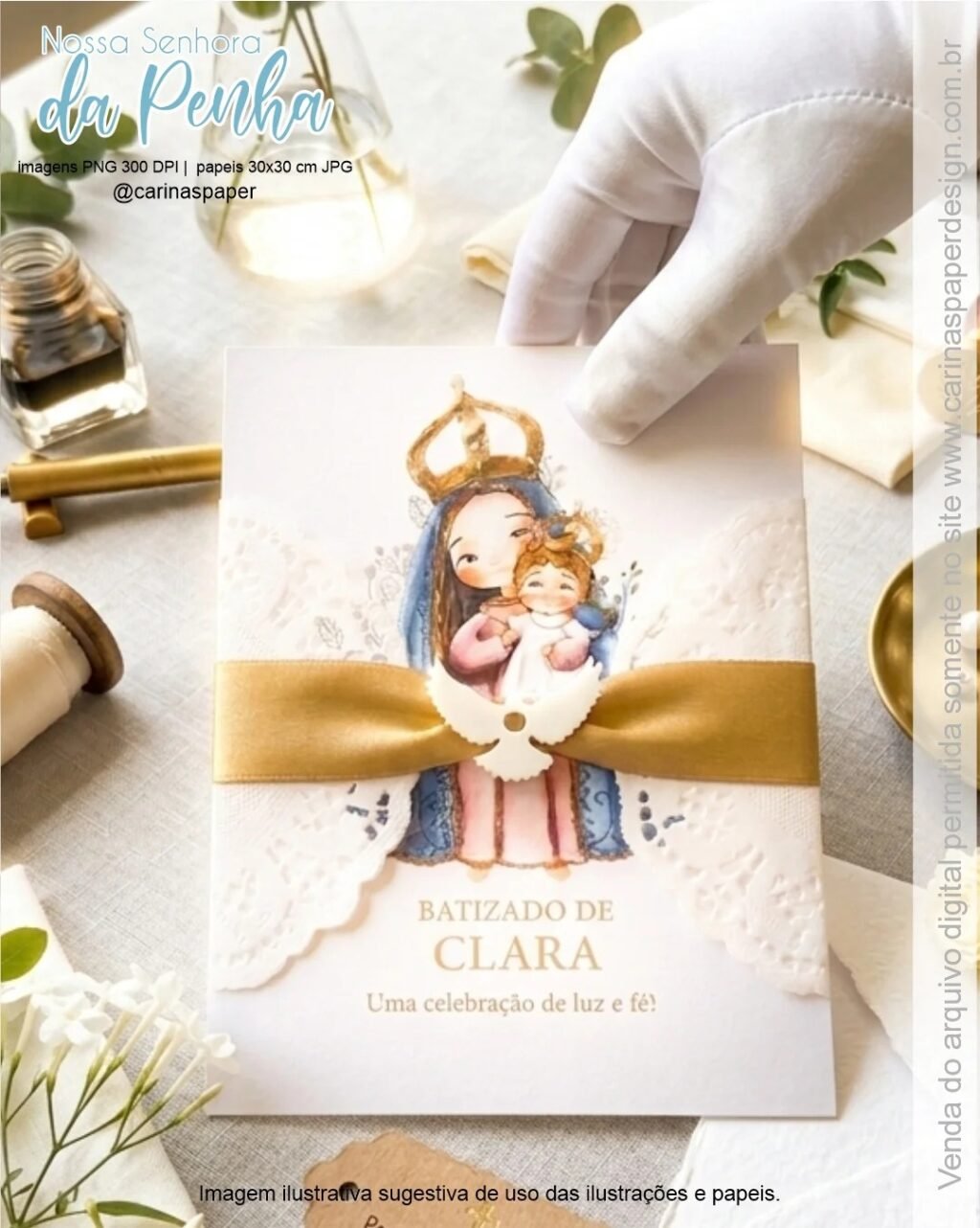 kit Digital Ilustrações Nossa Senhora da Penha - Imagem 5