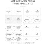 Artes para Sublimação - Frases Minimalistas