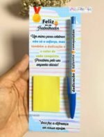 Cartão para Caneta e Post It - Dia do Trabalhador