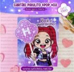 Cartão Pirulito KPOP #3 (Cabelinho Ruivo)