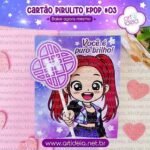 Cartão Pirulito KPOP #3 (Cabelinho Ruivo)