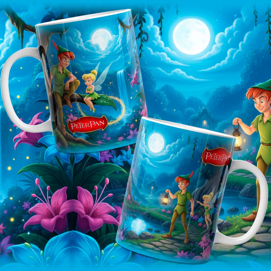 Peter Pan e Sininho - Artes para Caneca - Imagem 3