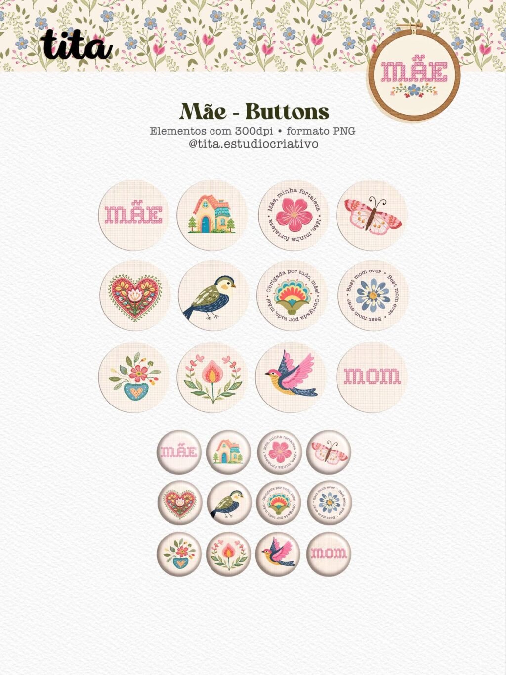 Mãe 2026 - Combão Ilustrações + Papéis(Tita) - Imagem 8