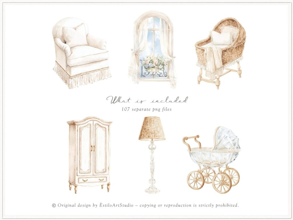 Conjunto de Clipart de Páscoa em Aquarela - Imagem 4